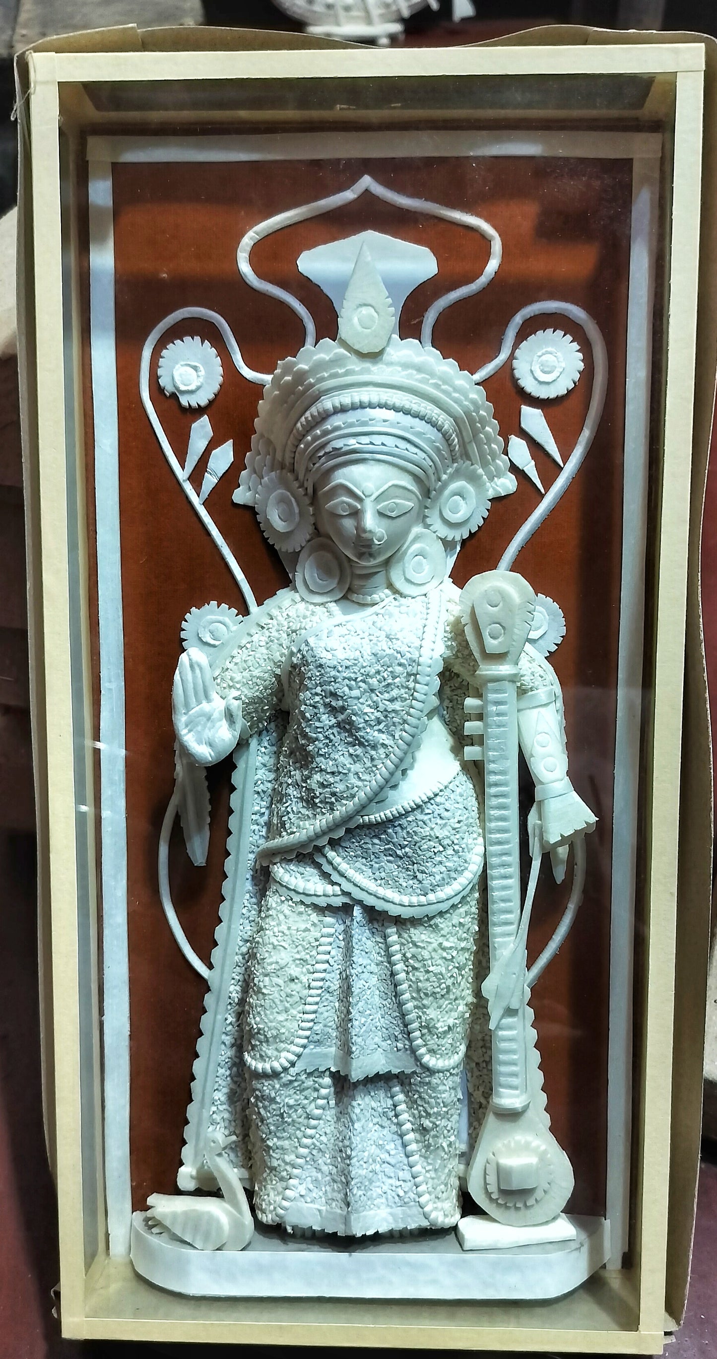 Saraswati Idol (Shola pith work)