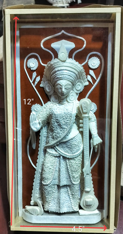 Saraswati Idol (Shola pith work)