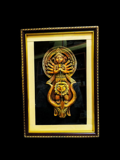 Folk Durga ( glass box)