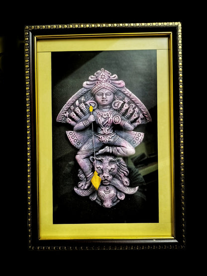 Folk Durga ( glass box)