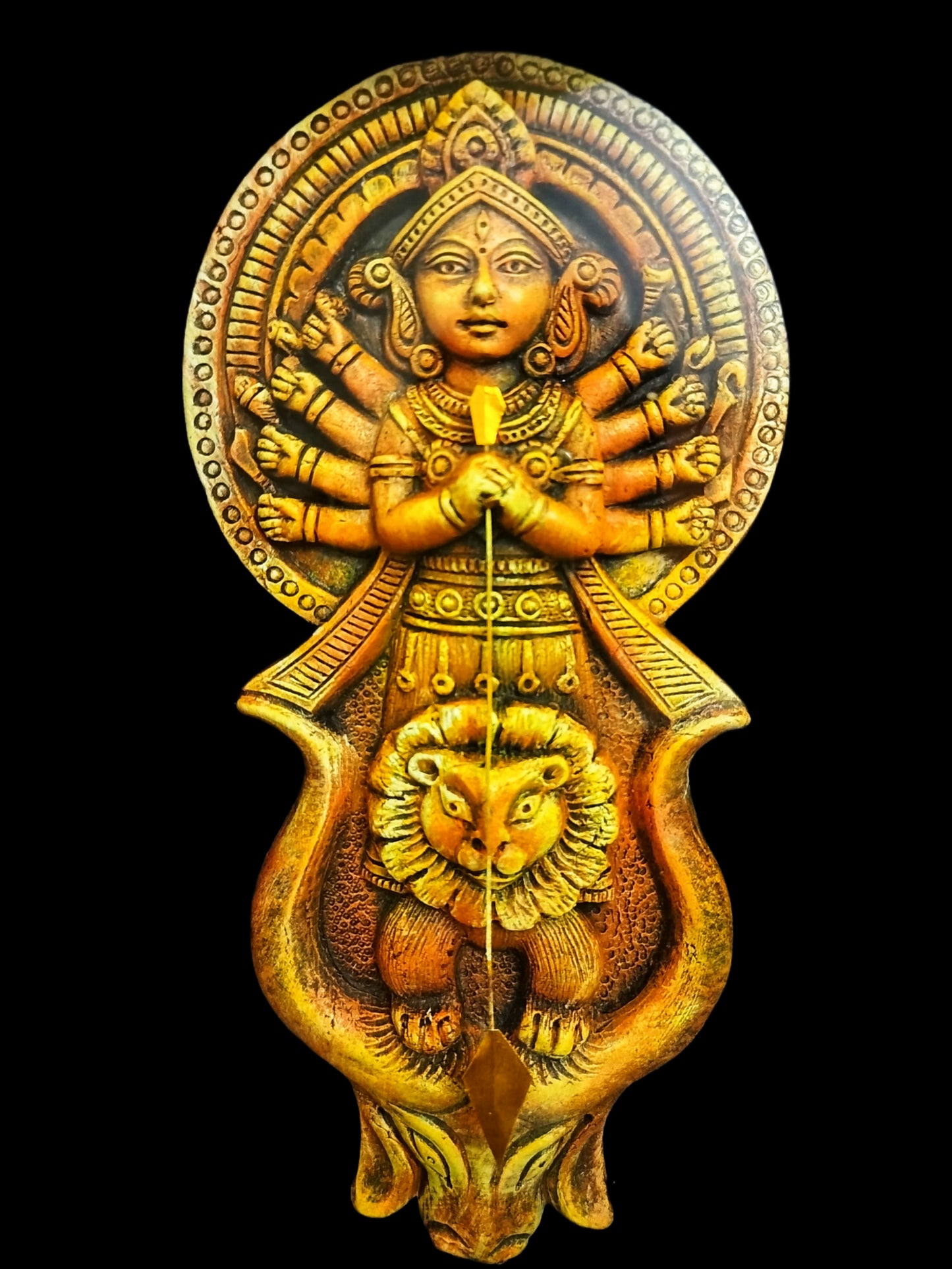 Folk Durga ( glass box)