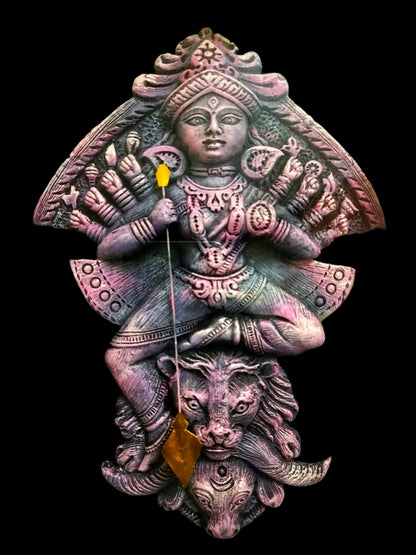 Folk Durga ( glass box)